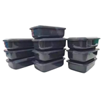 Pote Retangular 1100ml Com Tampa Colorida Organizador Alimentos Marmita