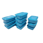 Pote Retangular 1100ml Com Tampa Colorida Organizador Alimentos Marmita