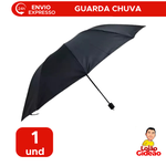 Guarda Chuva Manual 8 Varetas Preto Reforçado 53cm