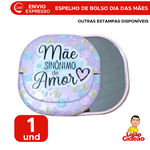 Espelho de Bolso Frases Dia das Mães