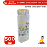 Garrafa Squeese Polipropileno Presente   Dia das Mães 500ml