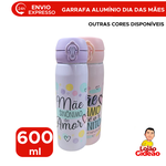 Garrafa Squeese Alumínio  Presente   Dia das Mães 600ml