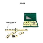 Jogo De Dominó De Osso Profissional Com 28 Peças 10mm  18 X 11