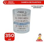 Caneca de Plástico 350ml Frases Blíbica