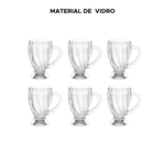 Jogo de Caneca de Vidro com 6 Peças