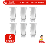 Jogo de Copos Ibiza de Vidro com 6  Peças 250ml