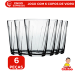 Conjunto com 6 Copo de Vidro Amazon Nadir 190ml