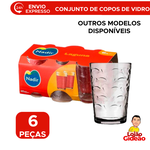 Conjunto com 6 Copo de Vidro Nadir 265ml