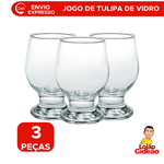 Conjunto De Copos Tulipa kit com 3 copos 240ml