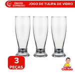 Conjunto de Copos Tulipa kit com 3 Copos 350ml