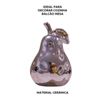 Fruta Decorativa De Cerâmica Pera Para Sala Cozinha 12,cm x 8,5cm