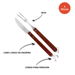 Kit Churrasco Faca Para Vegetais Garfo Faca Para Carne Aço Inox Festa Lazer Comemoração