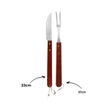 Kit Churrasco Faca Para Vegetais Garfo Faca Para Carne Aço Inox Festa Lazer Comemoração