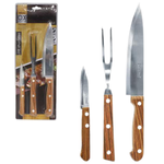 Kit Churrasco Faca Para Vegetais Garfo Faca Para Carne Aço Inox Festa Lazer Comemoração