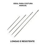 kit Agulhas De Costura Com 4 Longas Grande Para Boneca Patchwork Costura Sacaria Consertos Agulhas de Mãos