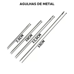 kit Agulhas De Costura Com 4 Longas Grande Para Boneca Patchwork Costura Sacaria Consertos Agulhas de Mãos