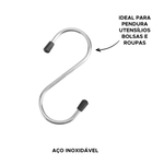 Gancho S Kit com 5 Metal Aço Inoxidável e PVC Multiuso Barra Cozinha Armárioc Área De Serviço 7cm