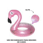 Boia Inflável Cintura Flamingo Infantil Verão Praia Piscina Cachoeira Diversão 58cm