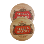 Kit Com 6 Porta Copos Decorado Bebidas Cerveja Café Suco Redondo Mdf Para Mesa