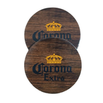 Kit Com 6 Porta Copos Decorado Bebidas Cerveja Café Suco Redondo Mdf Para Mesa