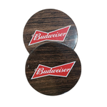 Kit Com 6 Porta Copos Decorado Bebidas Cerveja Café Suco Redondo Mdf Para Mesa