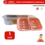 Porta Detergente E Esponja Bucha Com 2 Saboneteiras Branca Pia de Cozinha Dispense De Detergente Organizador