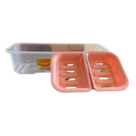Porta Detergente E Esponja Bucha Com 2 Saboneteiras Branca Pia de Cozinha Dispense De Detergente Organizador