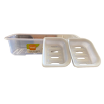 Porta Detergente E Esponja Bucha Com 2 Saboneteiras Branca Pia de Cozinha Dispense De Detergente Organizador
