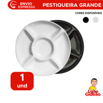 Petisqueira Grande Com 5 Divisória De Plástico Bandeja Para Petisco Multiuso