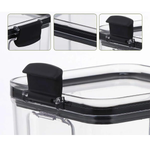 Kit De Pote Hermético Para Mantimentos Transparente Com Tampa De Trava Pote Para Café Açucar Macarrão Biscoito