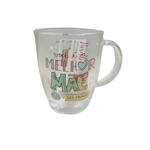 Caneca De Vidro Personaliza Mãe Café Cappuccino Chá Leite Chocolate Quente 380ml