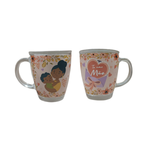 Caneca De Vidro Personaliza Mãe Te Amo Para Café Cappuccino Chá Leite Chocolate Quente 380ml