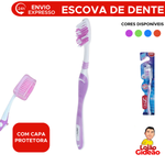 Escova De Dente Com Capa Protetora Oral Z 360° Adulto Média Macia