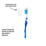 Escova De Dente Com Capa Protetora Oral Z 360° Adulto Média Macia