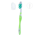 Escova De Dente Com Capa Protetora Oral Z 360° Adulto Média Macia