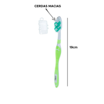 Escova De Dente Com Capa Protetora Oral Z 360° Adulto Média Macia