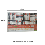 Jogo Americano De Toalha Estampada De PVC Com 6 Unidades Antiderrapante Lavável