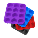 Forma Para Cupcakes Em Silicone Com 12 Cavidades
