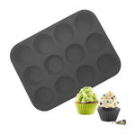 Forma Para Cupcakes Em Silicone Com 12 Cavidades