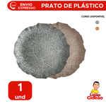 Prato Sousplat Plástico Para Mesa Posta Redondo