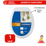 Assento Sanitário Soft Metasul Modelo Universal Tampa Oval