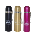 Garrafa Térmica de Viagem 500 ml Inox Alça Para Café Chá água Bebidas Geladas