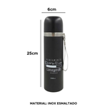 Garrafa Térmica de Viagem 500 ml Inox Alça Para Café Chá água Bebidas Geladas
