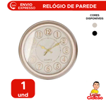 Relógio de Parede Alumínio Vidro Luxury 35cm