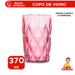 Copo de Vidro Diamond Collection 370ml Rosa