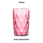 Copo de Vidro Diamond Collection 370ml Rosa