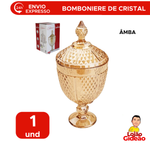 Bomboniere Potiche com Pé Cristal Ecológico Alabama 32,5cm