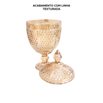 Bomboniere Potiche com Pé Cristal Ecológico Alabama 32,5cm