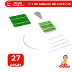 Kit De Agulha de Costura Manual 27 Peças Metal