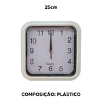 Relógio de Parede Quadrado Prestige 20 cm